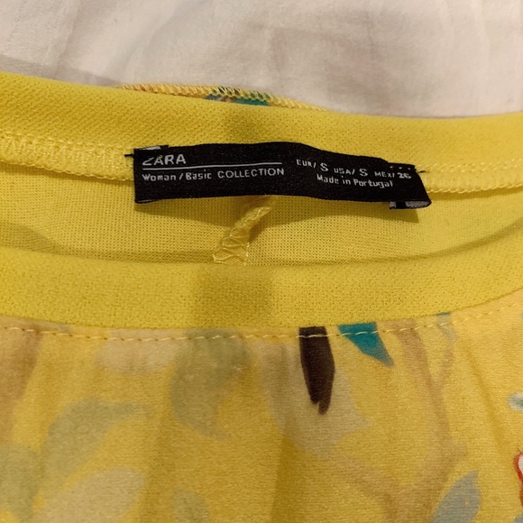 Yellow Floral Print Zara Dress - Picture 4 of 6